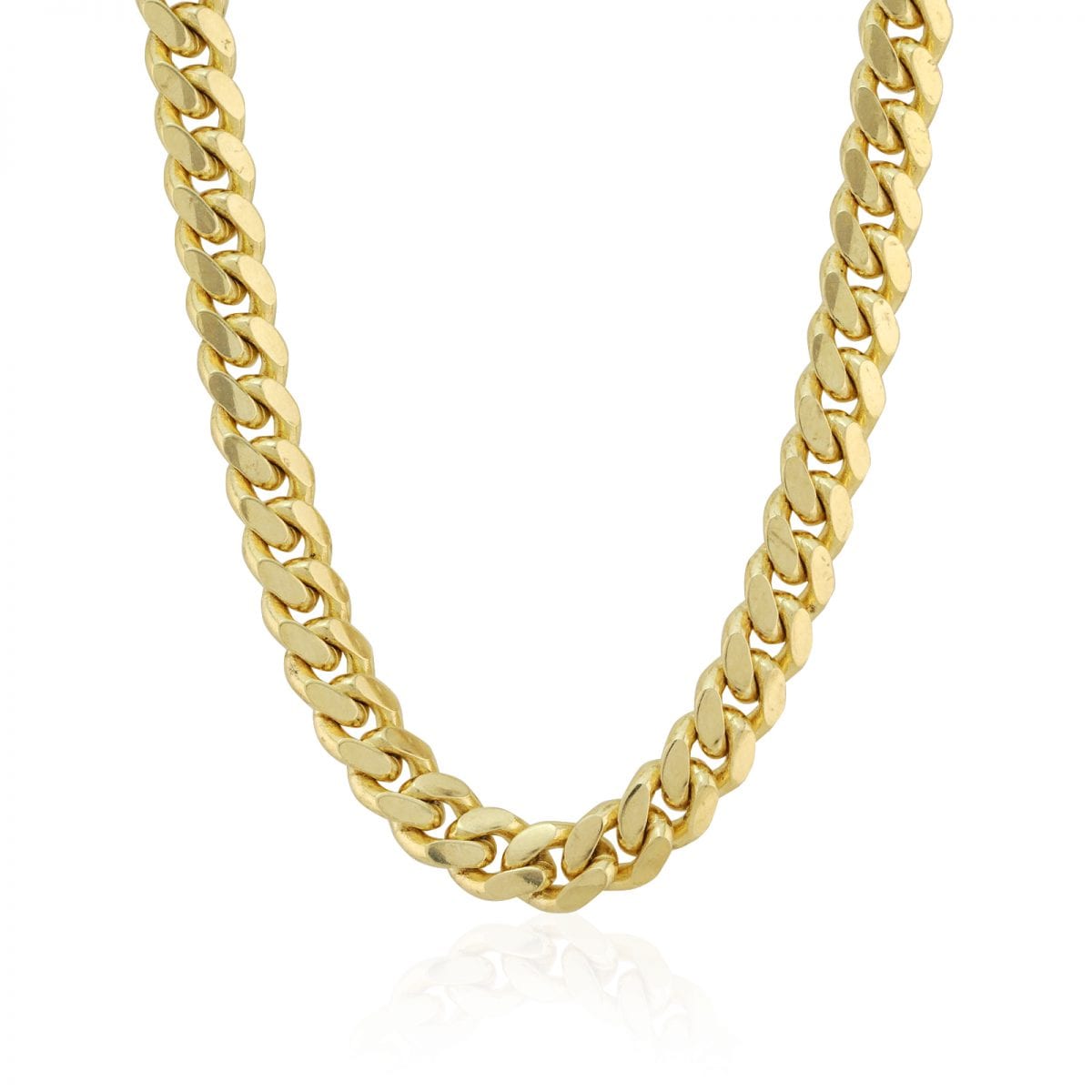 Solid 14k Yellow Gold 2-6mm Miami Cuban Chain Necklace 18"-28" - 5mm, 26"