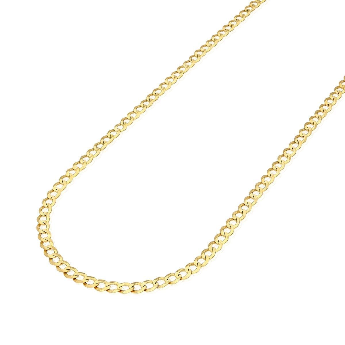 14k Solid Yellow Gold 4mm Cuban Curb Chain Necklace 16″ 18 ...