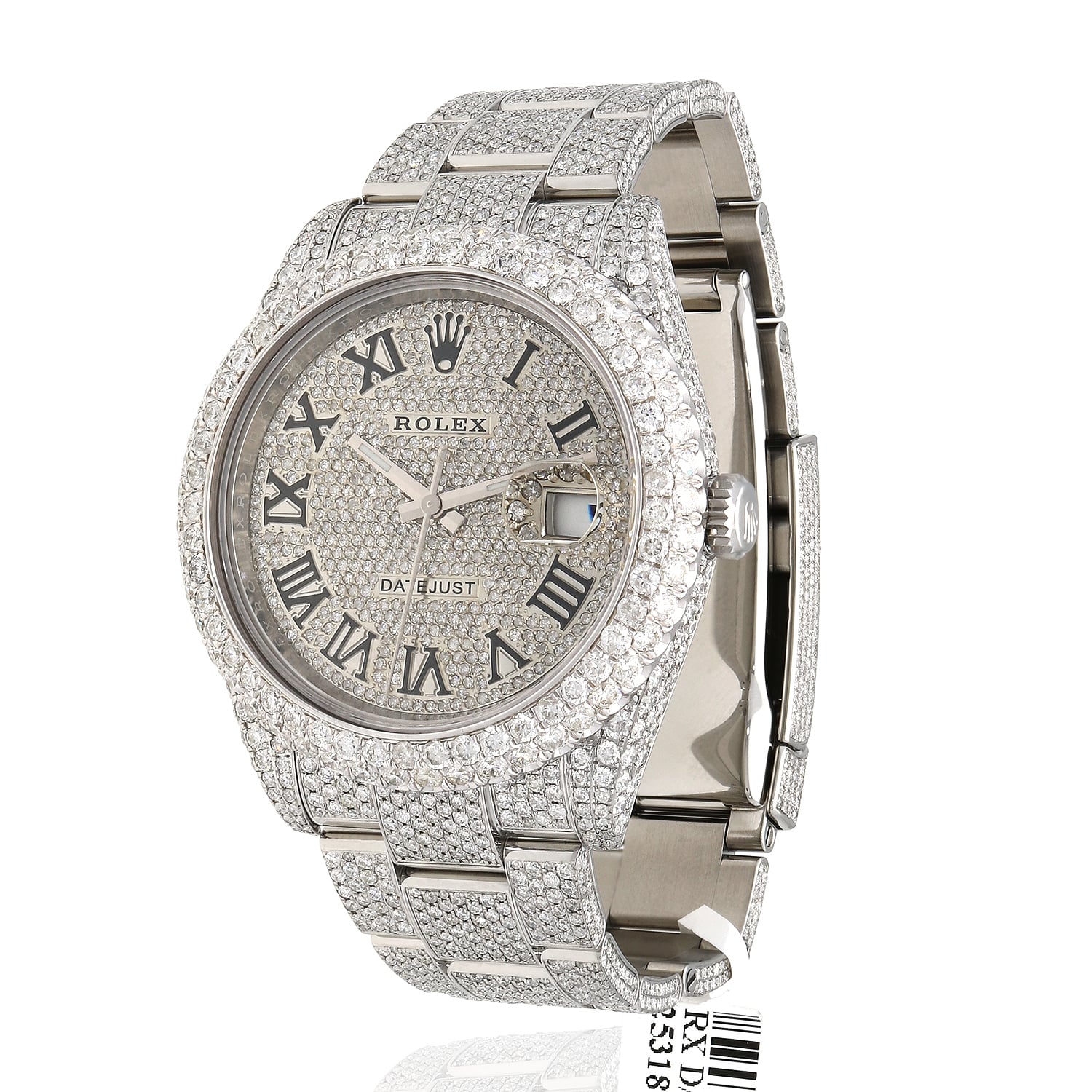 Rolex Datejust Automatic Custom Natural Diamond Full Pave 41mm Watch